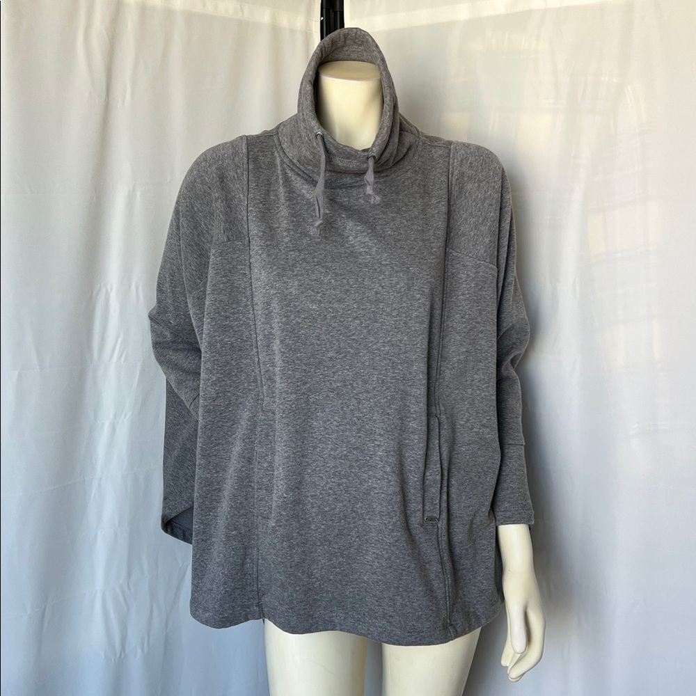 UGG Heather Gray Funnel Neck Poncho - Picture 2 of 9